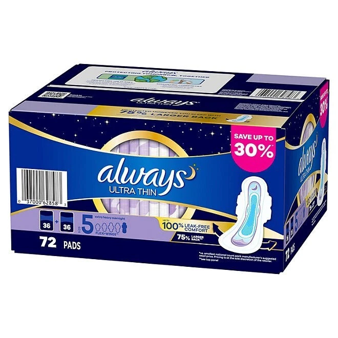 Always overnight ultra thin deals