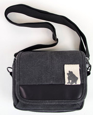 Grey Canvas/Nylon Camera Travel Bag 8x6x4" Light Weight Weather Resistant NEW 