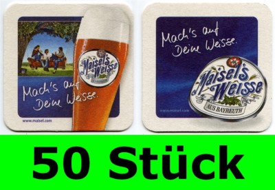 50 Stück Bierdeckel - Maisel's Weisse Bayreuth Party Bar Theke Tresen Maisel