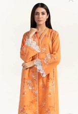 NWT GUL AHMED Size M, L, XL Embroidered Cambric Kurti Pakistani Designer SAFINAZ