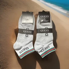 Gucci Ankle Socks Men, boys, 9-11(42-46), Gray .2 Pairs , nice  quality 