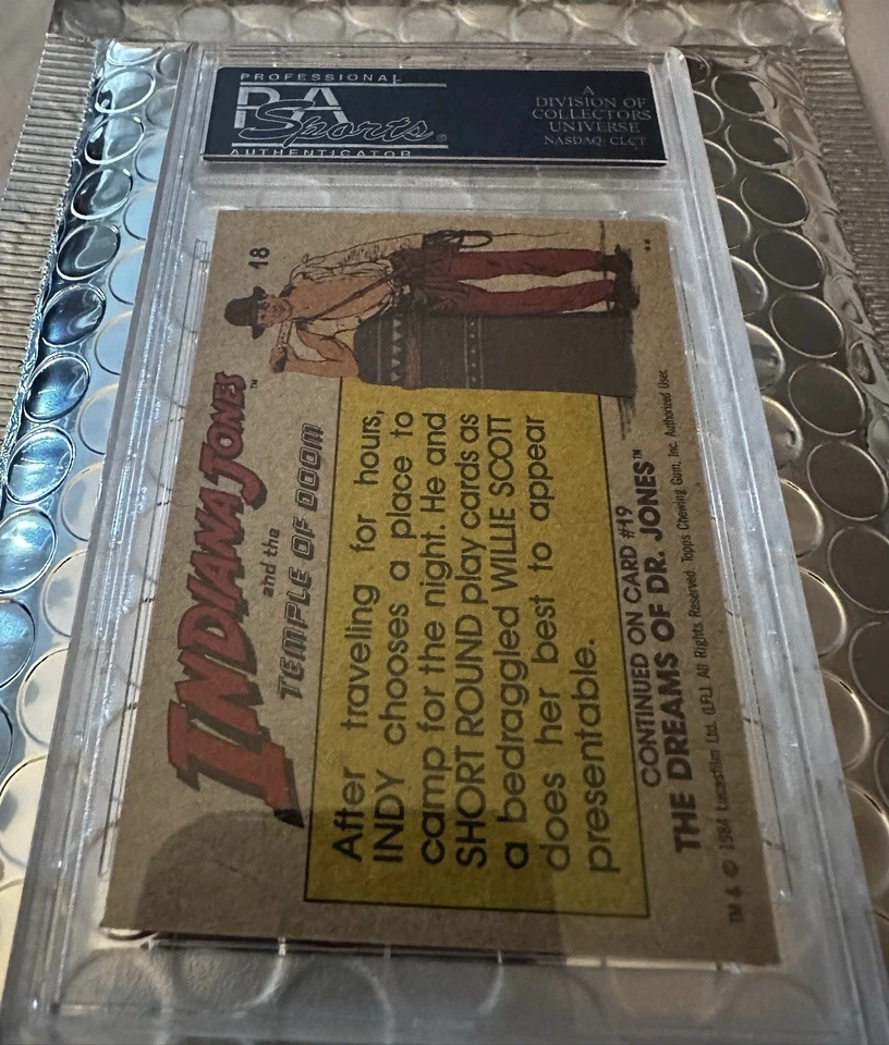 PSA Encapsulated 1984 Topps Indiana Jones Card #18 Signed by JONATHAN KE QUAN - Image 4 of 4