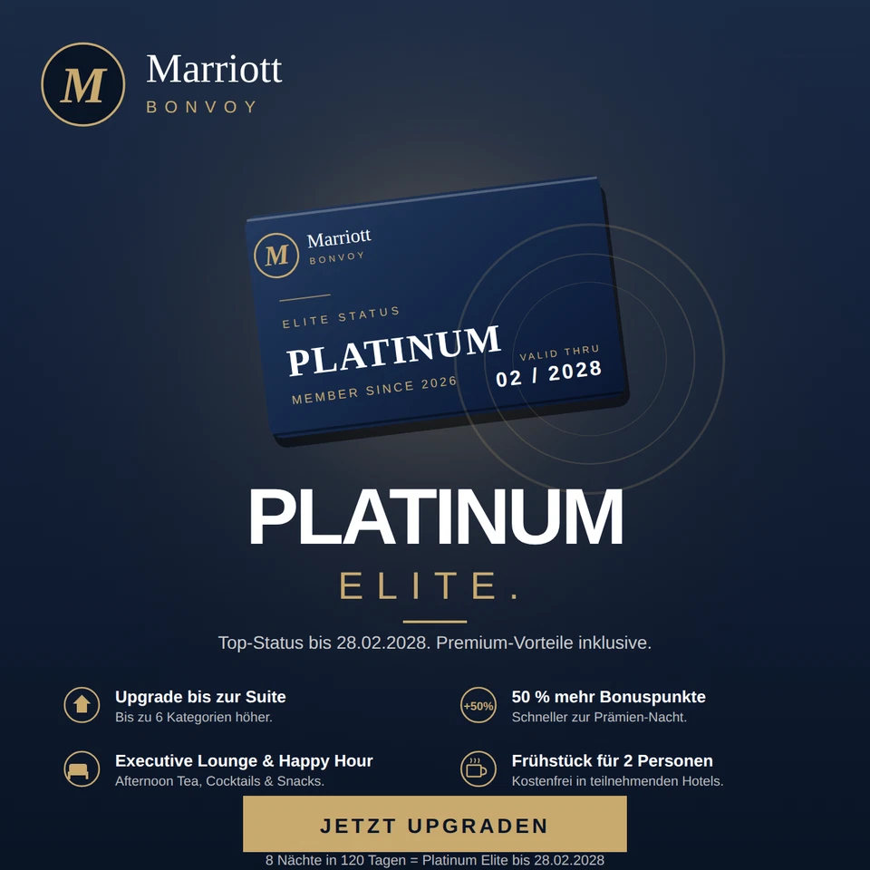 Marriott Bonvoy Platinum Direkt Upgrade 02.2028, ohne Challenge - Bild 1 von 1