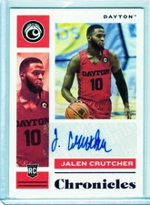 2021 Panini Chronicles Draft Picks #CR-JCR Jalen Crutcher Chronicles Rookie Auto