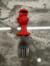 Vintage 90  s Elmo Sesame Street Child  s Fork Toddler Baby Flatware