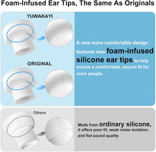 Foam-Infused Ear Tips Replacement Compatible with Airpods Pro 3 2025 , Super...