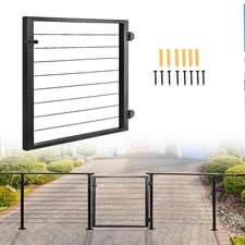 Cable Railing Gate For Wood Metal Cable Railing System Carbon Steel Fence Gate