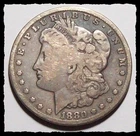 1880-CC  MORGAN DOLLAR DIFFICULT Semi Key Date  VG  #36D69 .900 Fine SILVER