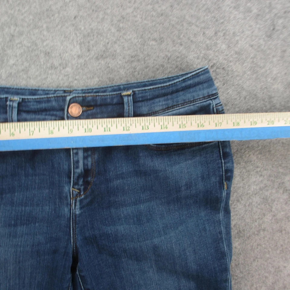 Jeans feminino The Limited 10P azul pequeno curvilíneo perna reta jeans stretch - Imagem 3 de 4