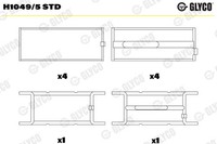 Glyco H1049/5 Std Kurbelwellenlager FüR Seat Iveco Renault Trucks