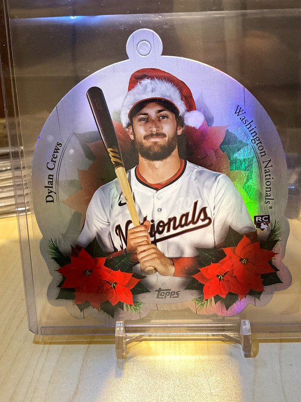 Topps 2025 Holiday Oversized Ornaments Die-Cuts Dylan Crews OO-8 RC Nationals