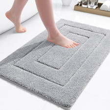 Bathroom Rugs,Soft and Absorbent Microfiber Bath Rugs, Non-Slip Shaggy Shower Ca