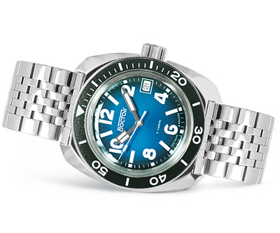 RUSSISCHE ARMBANDUHR TAUCHERUHR VOSTOK WOSTOK BIG DIVER 71051b BLUE ICEBREAKER