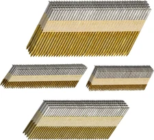 34-30 Degree Framing Nails 4 Sizes (2"+2-1/2"+3.0" Ring+3-1/2" Smooth), D Head H