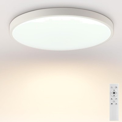 Oraymin Dimmable Waterproof LED Ceiling Light with Remote for Bathroom & More