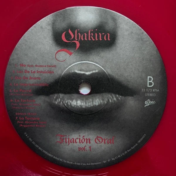 Shakira - Fijacion Oral Vol. 1 - Red Vinyl - Anniv Ed - 1st Time On Vinyl - Image 4 of 4