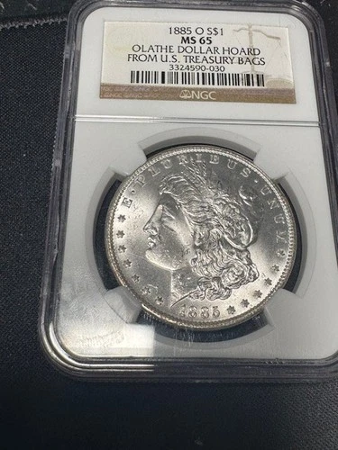 1885-O Morgan Silver Dollar NGC MS65 ~ Olathe Dollar Hoard From US Treasury Bag