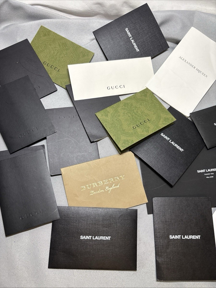 Gucci, Saint Laurent, Burberry, Goyard, Alexander McQueen, Cards