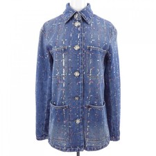 Authentic CHANEL METIERS D'ART LOOK 38 P75259V66855 23A Denim Jacket 230-00...