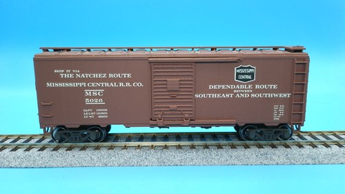 Ruedas metálicas Bowser HO Mississippi Central MSC 5026 40' Boxcar Natchez Route | Condition: Used