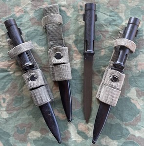 One (1) Issued Belgian Type C Rifle Bayonet Scabbard Frog Original Surplus FAL