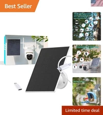 5W Solar Panel for Security Cameras - 23% Efficiency & 360° Adjustable Mount
