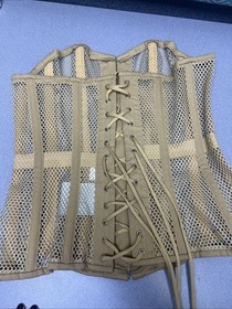 New 511 Size 28&rdquo; Beige Mesh Authentic Overbust Steel Boned Corset