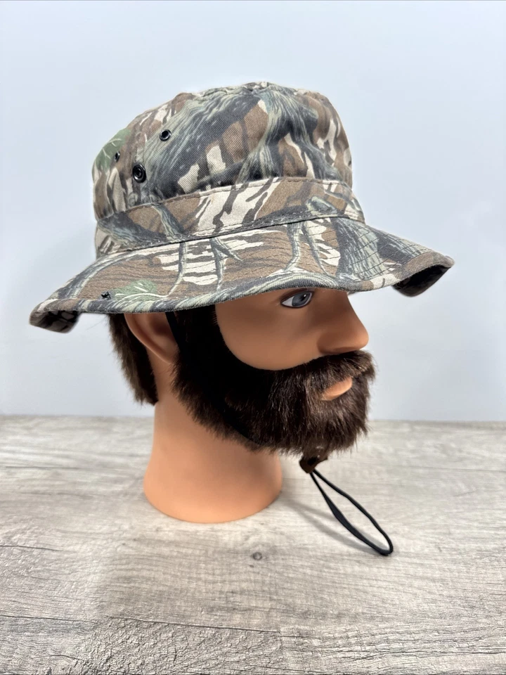 Vintage Mossy Oak Camo Boonie Bucket Hat Made in USA Size Large - Image 2 of 4