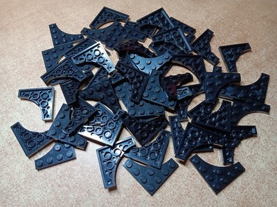 LEGO BULK LOT 54 BLACK MODIFIED PLATE CURVED 4X4 CUTOUT #35044