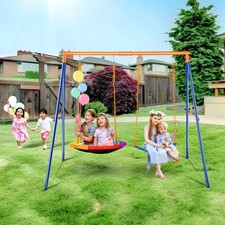 VEVOR  Swing Sets for Backyard,440lbs Load Capacity Swing Set,with 1 Saucer Swing