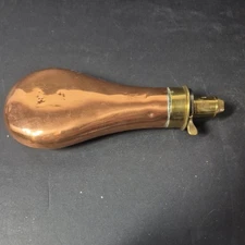 Antique Copper and Brass Dixon and Sons Black Powder Flask Civil War Era