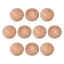 100 Pcs 1 Inch Cherry Hardwood Furniture Plugs Wood Button Top Plugs