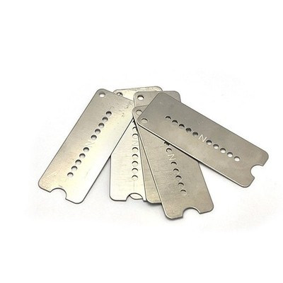 P90 Style Gitarren-Pickup Grundplatte 81 x 30 mm weiß Kupferlegierung silber Au
