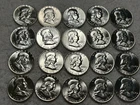1958 D CH BU FRANKLIN HALF DOLLAR ROLL / 20 COINS - SHARP ORIGINAL ROLL