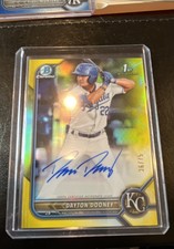 2022 Bowman - Chrome Prospect Autographs Dayton Dooney #CPA-DDO Yellow Refractor