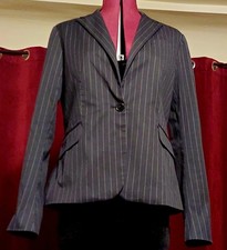 New York  Company Black Pinstripe Stretch Blazer - Size 6