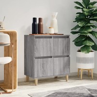 Sideboard Grau Sonoma 60X35X70 Cm Holzwerkstoff Wohnzimmer Modern