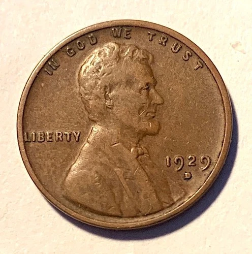 1929-D EF  Lincoln Wheat Cent Denver Mint Full Wheat few face nicks S+H $.74USA