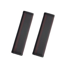 Car Seat Belt Cover Pads, Leather Seat Belt Cover, Universal Car Diamond-Red