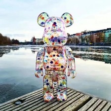 Bearbrick 400% ANEVER Clear Floral Action Figure Art Collections Birthday Gifts