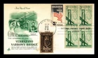 US COVER VERRAZANO NARROWS BRIDGE OPENING FDC SCOTT 1258 BLOCK OF 4 ARTCRAFT