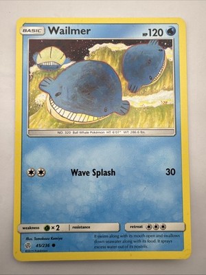 Pokémon Sonne & Mond Kosmische Finsternis 45/236 Wailmer Common Tomokazu Komiya