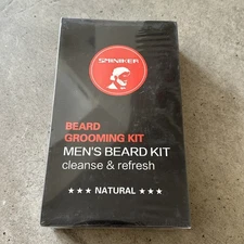 Sminiker Men’s Beard Kit. Beard Wash, Balm, Oil, Brush, Scissors, Comb, And Bag