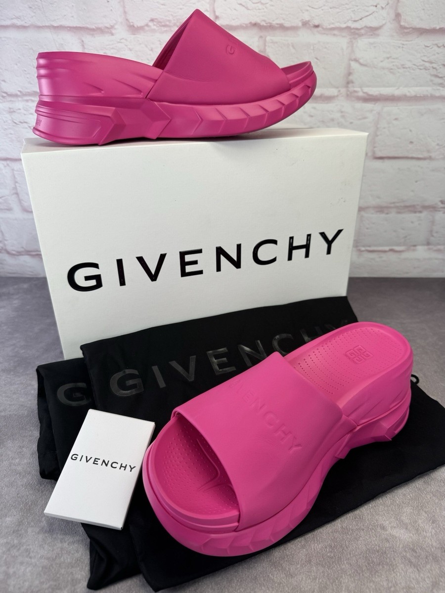 Givenchy Pink Leather Marshmallow Wedge Sandals NIB 40 | eBay