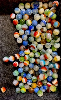 😎1.8LB’s Vintage Vitro Agate Marbles VG Mint .57 .65 Easter Egg Tiger Eyes 🩸