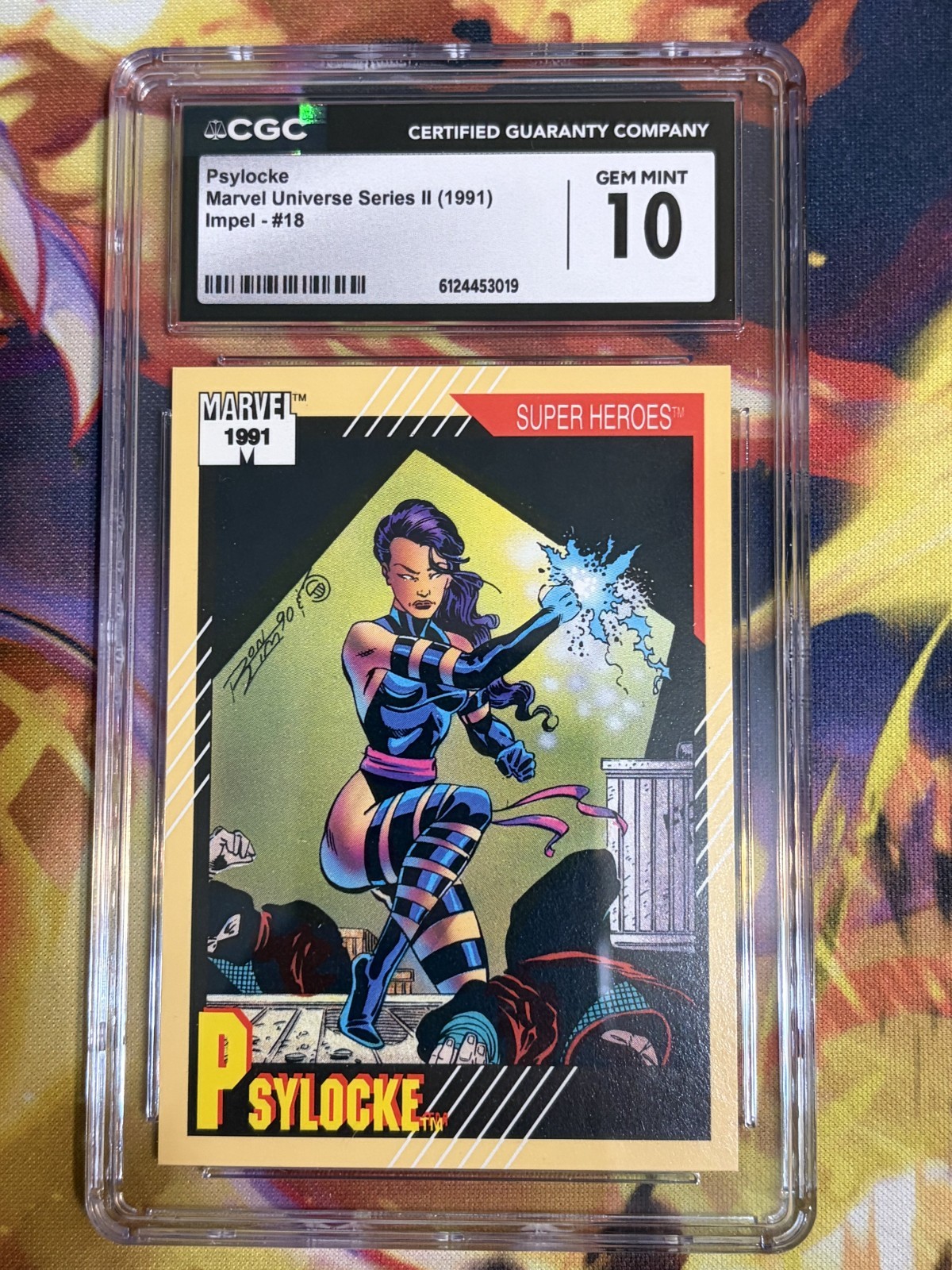 1991 Impel Marvel Universe Psylocke #18 CGC Gem Mint 10 view 1