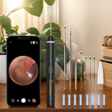 1920P WiFi Wireless Ear Scope with Camera Otoscope Kit with LED Lights & Spoons