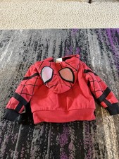 Marvel Toddler Boys 18 Months Red Sherpa Spider-Man Hoodie Sweatshirt Jacket