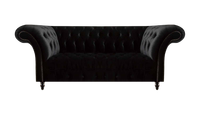 Komplett Schwarze Chesterfield Couch Designer Textilsofas Polstercouch