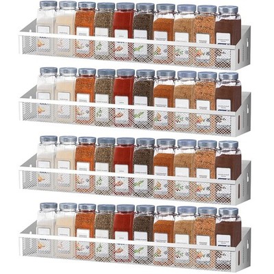 Mutool Gewürzregal Wandmontage Aufbewahrung Organizer Glas Regale Küche Metall für...